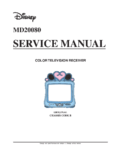 DISNEY MD20080  DISNEY MD20080 MD20080.pdf