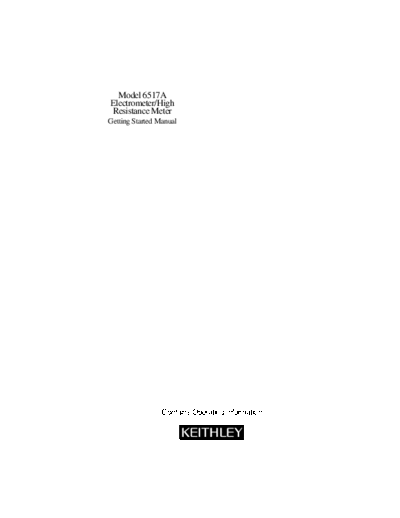 Keithley keith6517start  Keithley 6517 keith6517start.pdf