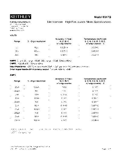 Keithley SPEC-6517B (A - Jun 2008)(Customer)  Keithley 6517B doc SPEC-6517B (A - Jun 2008)(Customer).pdf