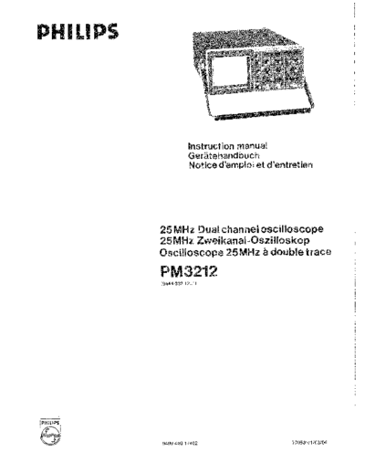 Philips PHILIPS PM3212 Instruction  Philips PHILIPS PM3212 Instruction.pdf