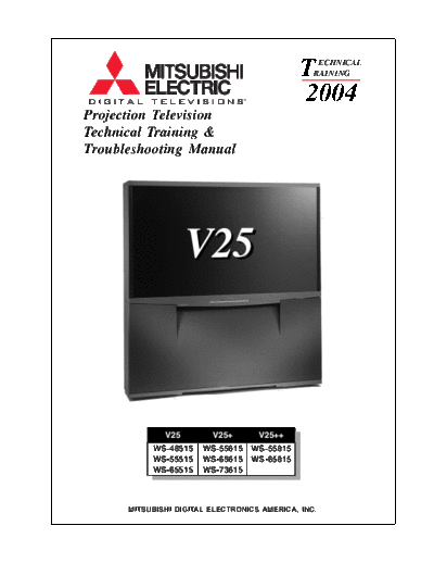 MITSUBISHI v25 training manual 162  MITSUBISHI Proj TV V25_Training_Manual v25_training_manual_162.pdf