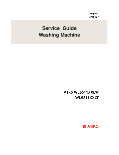 ASKO WL6511XXL ASKO Washing Machine  ASKO WL6511XXL ASKO Washing Machine.pdf