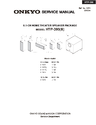 ONKYO hfe onkyo htp-390 service en  ONKYO Audio HTP-390 hfe_onkyo_htp-390_service_en.pdf