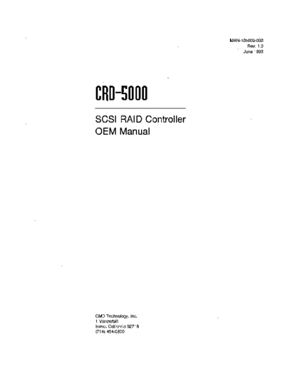cmd CMD CRD-5000 SCSI RAID Controller Jun93  cmd CMD_CRD-5000_SCSI_RAID_Controller_Jun93.pdf