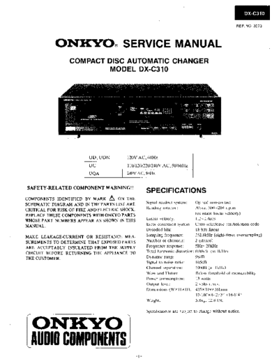 ONKYO hfe onkyo dx-c310 service en  ONKYO Audio DX-C310 hfe_onkyo_dx-c310_service_en.pdf