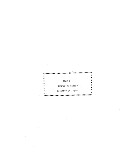 cray CRAY-2 Description Dec82  cray CRAY-2 CRAY-2_Description_Dec82.pdf