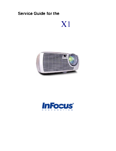InFocus Infocus X1 LCD Projector [SM]  InFocus Monitor Infocus_X1_LCD_Projector_[SM].pdf