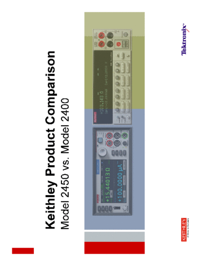 Keithley Model 2450 vs 2400 Product Comparison  Keithley 2450 Model 2450_vs_2400 Product Comparison.pdf