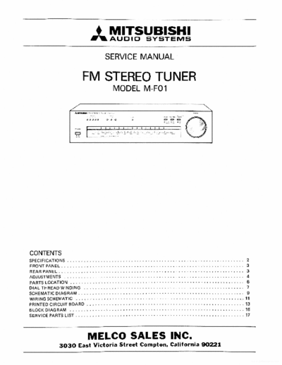 MITSUBISHI hfe   m-f01 service en  MITSUBISHI Audio M-F01 hfe_mitsubishi_m-f01_service_en.pdf