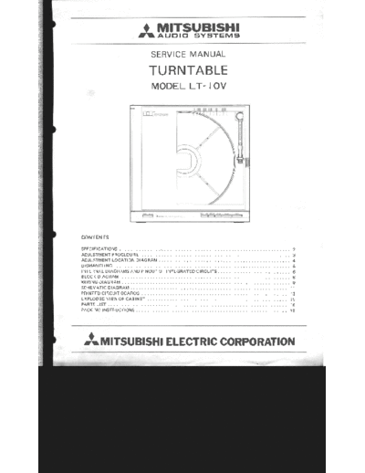 MITSUBISHI lt10v  MITSUBISHI Audio LT-10V lt10v.pdf