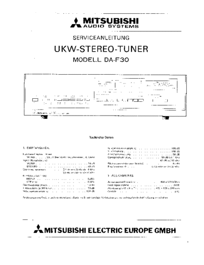 MITSUBISHI hfe mitsubishi da-f30 service de  MITSUBISHI Audio DA-F30 hfe_mitsubishi_da-f30_service_de.pdf