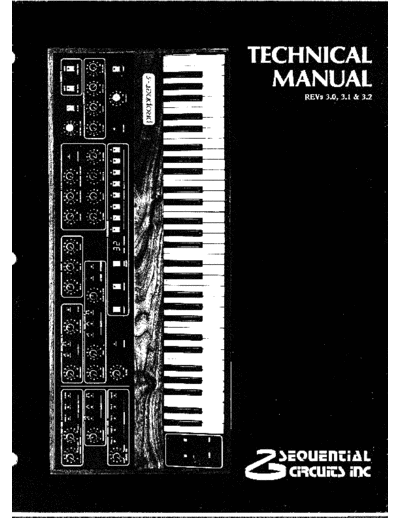 Sequential SEQUENTIAL CIRCUITSprophet5technicalmanual  . Rare and Ancient Equipment Sequential SEQUENTIAL CIRCUITSprophet5technicalmanual.pdf