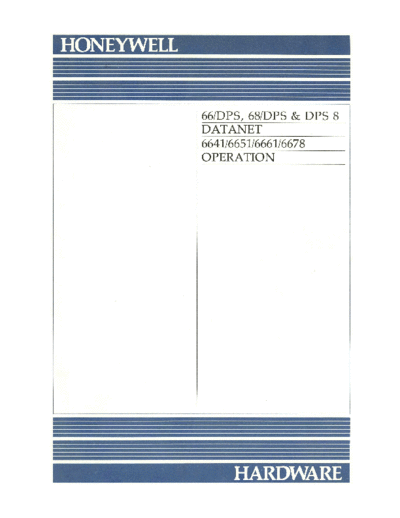 honeywell AY34-02B DATANET Operation Jun81  honeywell datanet AY34-02B_DATANET_Operation_Jun81.pdf