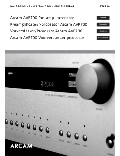 ARCAM hfe arcam avp700 en de fr nl  ARCAM DiVA AVP700 hfe_arcam_avp700_en_de_fr_nl.pdf
