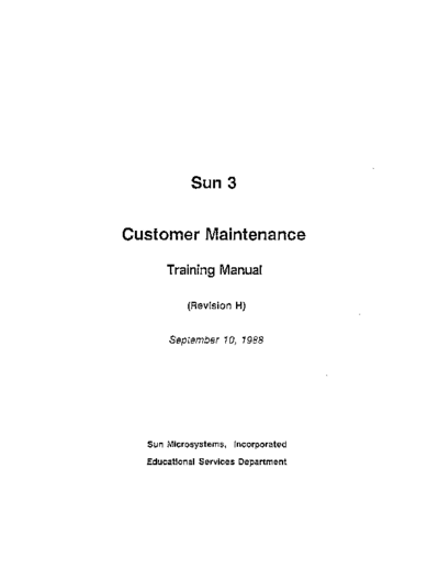 sun Sun-3 Customer Maintenance Training Sep88  sun sun3 Sun-3_Customer_Maintenance_Training_Sep88.pdf