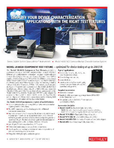 Keithley ACS fixtures FLY8309  Keithley SCS ACS ACS_fixtures_FLY8309.pdf