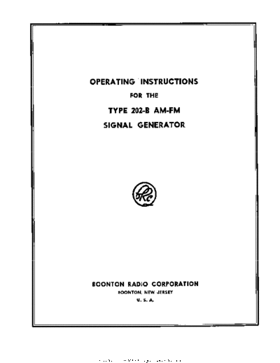 Boonton Boonton 202-B AM FM Signal Generator  Boonton Boonton 202-B AM FM Signal Generator.pdf