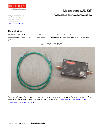 Keithley 071337300 Jul 2014 2450-CAL-KIT  Keithley 2450 071337300_Jul_2014_2450-CAL-KIT.pdf