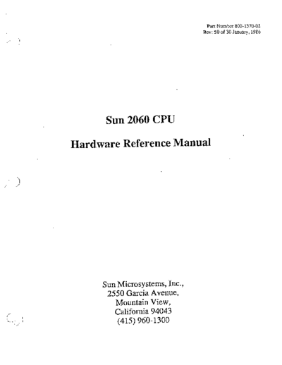 sun 800-1370-02 2060 CPU Hardware Reference Manual  sun sun3 800-1370-02_2060_CPU_Hardware_Reference_Manual.pdf