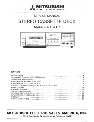 MITSUBISHI hfe mitsubishi dt-41p service en alt scan  MITSUBISHI Audio DT-41P hfe_mitsubishi_dt-41p_service_en_alt_scan.pdf