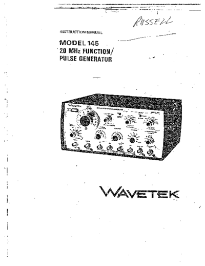 Wavetek WAV 145 Operation  Wavetek WAV 145 Operation.pdf