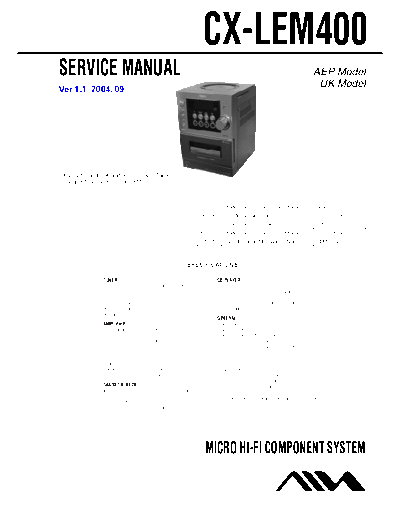 AIWA hfe_aiwa_cx-lem400_service_en  AIWA Audio CX-LEM400 hfe_aiwa_cx-lem400_service_en.pdf