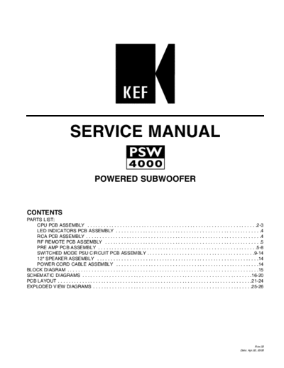 KEF psw4000 sm  KEF Audio PSW-4000 kef_psw4000_sm.pdf