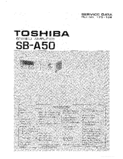 TOSHIBA hfe toshiba sb-a50 service en  TOSHIBA Audio SB-A50 hfe_toshiba_sb-a50_service_en.pdf