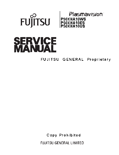 Fujitsu Fujitsu P50XHA10US [SM]  Fujitsu Fujitsu_P50XHA10US_[SM].pdf