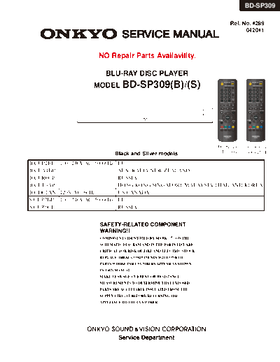 ONKYO hfe onkyo bd-sp309 service en  ONKYO DVD BD-SP309 hfe_onkyo_bd-sp309_service_en.pdf