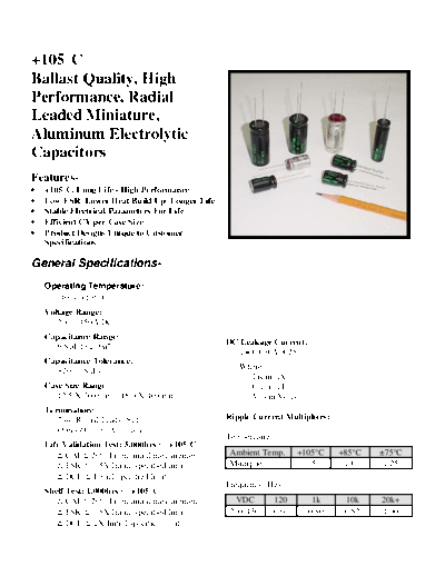 Barker Microfarads [BMI] Barker Microfarads [radial thru-hole] 105RB Series  . Electronic Components Datasheets Passive components capacitors Barker Microfarads [BMI] Barker Microfarads [radial thru-hole] 105RB Series.pdf
