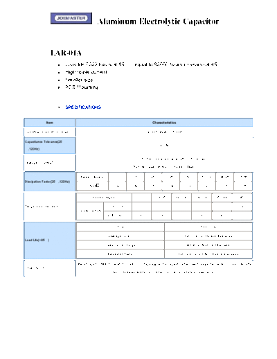 Joemaster [snap-in] LAR-01A Series  . Electronic Components Datasheets Passive components capacitors Joemaster Joemaster [snap-in] LAR-01A Series.pdf