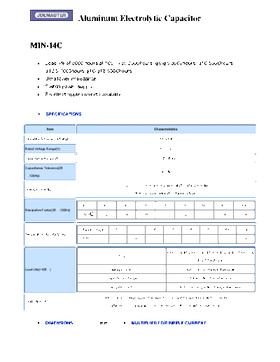 Joemaster [radial] MIN-14C Series  . Electronic Components Datasheets Passive components capacitors Joemaster Joemaster [radial] MIN-14C Series.pdf