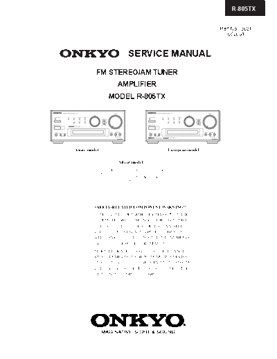 ONKYO hfe onkyo r-805tx service en  ONKYO Audio R-805TX hfe_onkyo_r-805tx_service_en.pdf