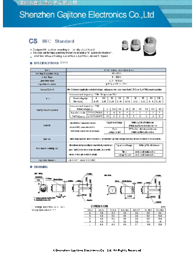 GJT [Gajitone] GJT [smd] CS Series  . Electronic Components Datasheets Passive components capacitors GJT [Gajitone] GJT [smd] CS Series.pdf