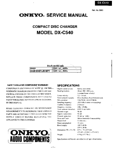 ONKYO hfe onkyo dx-c540 service en  ONKYO Audio DX-C540 hfe_onkyo_dx-c540_service_en.pdf