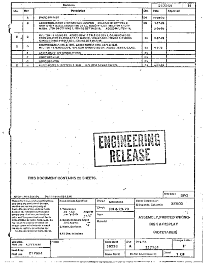 xerox 19790423 Notetaker Disk Display  xerox notetaker schematics 19790423_Notetaker_Disk_Display.pdf