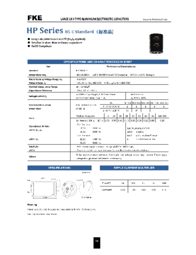 FKE [snap-in] HP SERIES Series  . Electronic Components Datasheets Passive components capacitors FKE FKE [snap-in] HP SERIES Series.pdf
