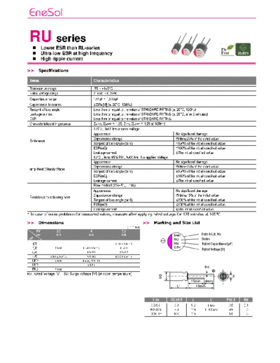 Enesol-Matsuki Matsuki-Enesol [MPCAP-EneCAP] [polymer thru-hole] RU Series  . Electronic Components Datasheets Passive components capacitors Enesol-Matsuki Matsuki-Enesol [MPCAP-EneCAP] [polymer thru-hole] RU Series.pdf