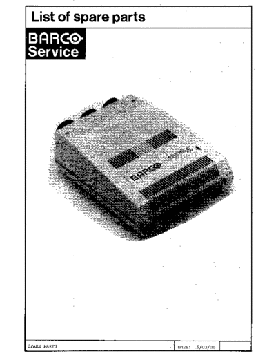 BARCO 21 - Parts-Changes-Glossary  BARCO Projector Graphics 400 Barco_graphics_400 21 - Parts-Changes-Glossary.pdf