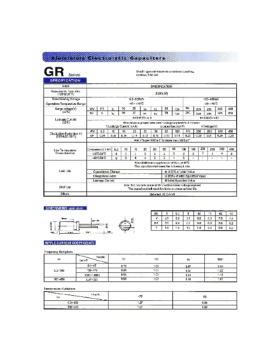 Chang-Chang [radial thru-hole] GR Series  . Electronic Components Datasheets Passive components capacitors Chang-Chang chang-chang [radial thru-hole] GR Series.pdf