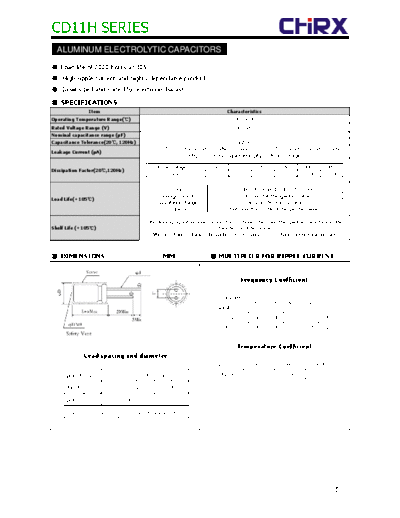 Chirx [radial thru-hole] CD11H Series  . Electronic Components Datasheets Passive components capacitors Chirx Chirx [radial thru-hole] CD11H Series.pdf