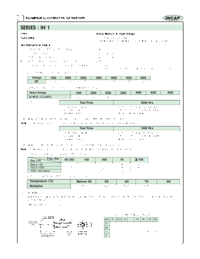 Incap [radial] IH1 Series  . Electronic Components Datasheets Passive components capacitors Incap Incap [radial] IH1 Series.pdf