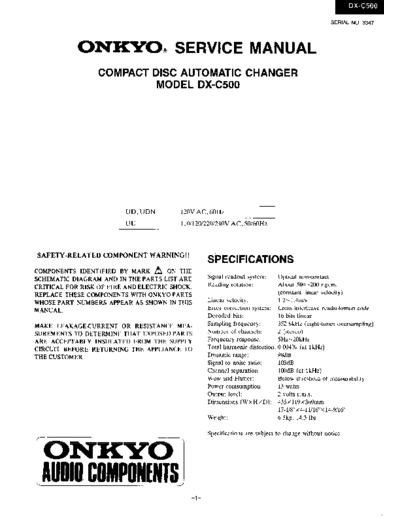 ONKYO hfe   dx-c500 service en  ONKYO Audio DX-C500 hfe_onkyo_dx-c500_service_en.pdf