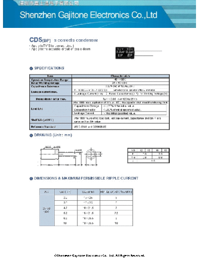 GJT [Gajitone] GJT [bi-polar radial] BP Series  . Electronic Components Datasheets Passive components capacitors GJT [Gajitone] GJT [bi-polar radial] BP Series.pdf