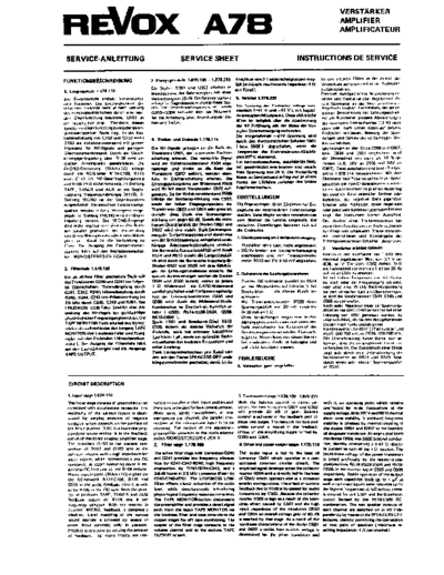 REVOX hfe revox a78 mk2 service sheet en de fr  REVOX A78 hfe_revox_a78_mk2_service_sheet_en_de_fr.pdf