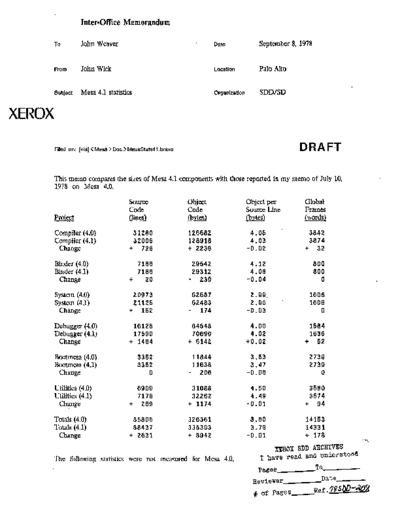 xerox 19780908 Mesa 4.1 Statistics  xerox sdd memos_1978 19780908_Mesa_4.1_Statistics.pdf