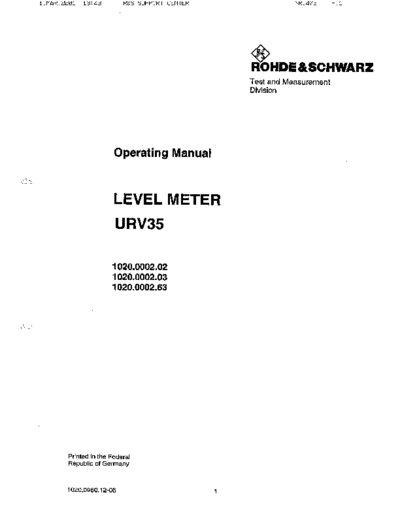 Rohde & Schwarz URV35 Manual  Rohde & Schwarz URV35_Manual.pdf