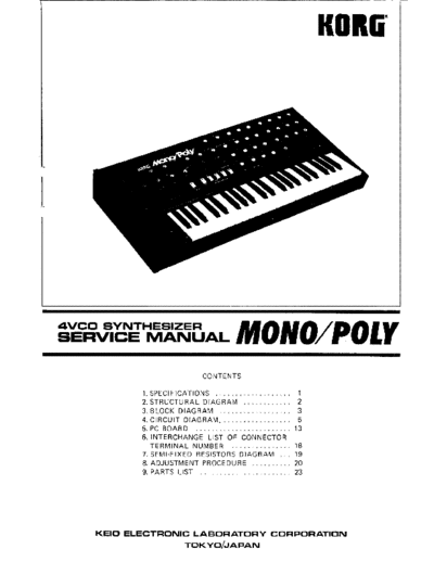 Korg korgmonopolyservicemanual  Korg korgmonopolyservicemanual.pdf