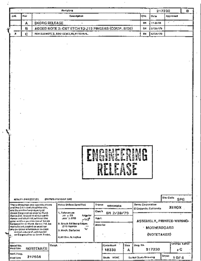 xerox 19790424 Notetaker Motherboard  xerox notetaker schematics 19790424_Notetaker_Motherboard.pdf